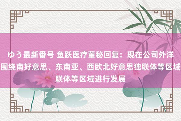 ゆう最新番号 鱼跃医疗董秘回复：现在公司外洋业务主要围绕南好意思、东南亚、西欧北好意思独联体等区域进行发展