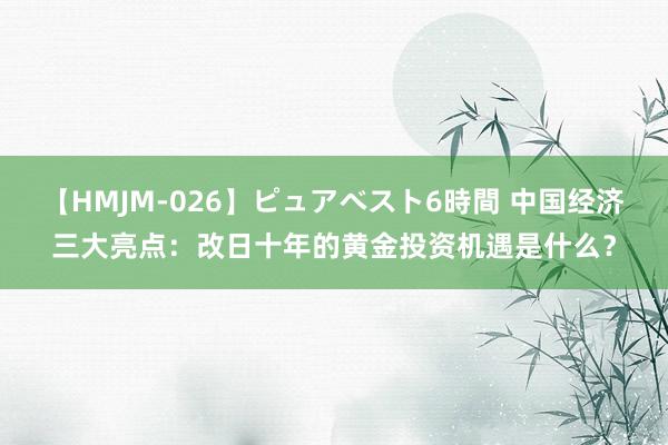 【HMJM-026】ピュアベスト6時間 中国经济三大亮点：改日十年的黄金投资机遇是什么？