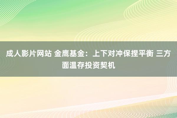 成人影片网站 金鹰基金：上下对冲保捏平衡 三方面温存投资契机