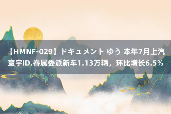 【HMNF-029】ドキュメント ゆう 本年7月上汽寰宇ID.眷属委派新车1.13万辆，环比增长6.5%