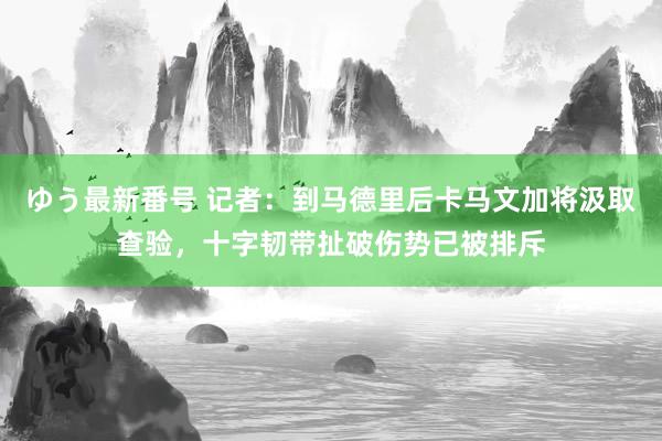 ゆう最新番号 记者：到马德里后卡马文加将汲取查验，十字韧带扯破伤势已被排斥