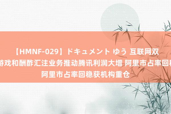 【HMNF-029】ドキュメント ゆう 互联网双雄表露财报 游戏和酬酢汇注业务推动腾讯利润大增 阿里市占率回稳获机构重仓